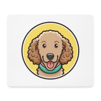 Curly Coated Retriever Hunderasse Karikatur Kawaii - Mousepad (Querformat) - Weiß - Vorne