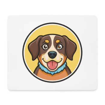 Entlebucher bouvier chien de famille dessin animé Kawaii animal de compagnie - Tapis de souris (format paysage) - blanc - Devant