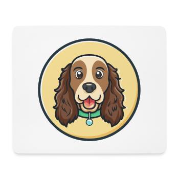 Field Spaniel Hund Rasse Cartoon Kawaii Clipart Haustier - Mousepad (Querformat) - Weiß - Vorne