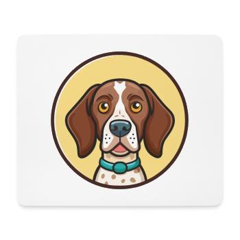 Français Gascogne Pointer Chien Race Dessin Animé Kawaii - Tapis de souris (format paysage) - blanc - Devant