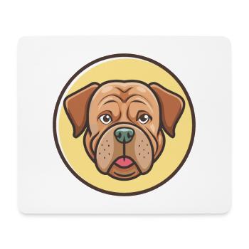 Französisch Bordeaux Mastiff Hunderasse Karikatur Kawaii - Mousepad (Querformat) - Weiß - Vorne