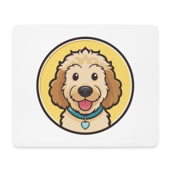 Goldendoodle Do Hunderasse Cartoon Kawaii Clipart - Mousepad (Querformat) - Weiß - Vorne