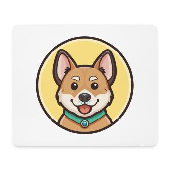 Milieu Asiatique Ovtcharka Chien Race Dessin Animé Kawaii - Tapis de souris (format paysage) - blanc - Devant