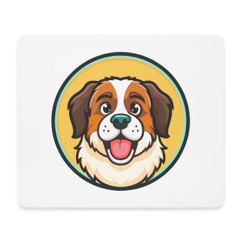 Moskau Wachhund Hunderasse Cartoon Kawaii Clipart - Mousepad (Querformat) - Weiß - Vorne
