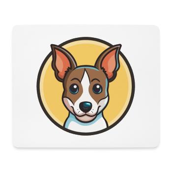 Miniatur Foxterrier Hund Rasse Cartoon Kawaii Haustier - Mousepad (Querformat) - Weiß - Vorne
