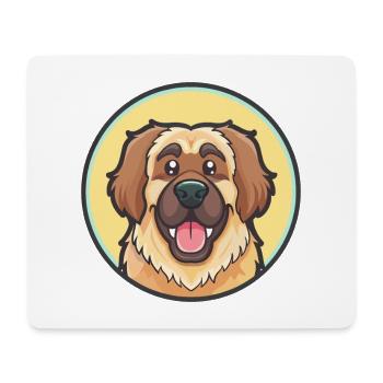 Leonberger Dog Breed Cartoon Kawaii Clipart Animal - Mouse Pad (horizontal) - white - Front