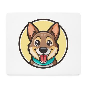 Mischling Hund Rasse Cartoon Figur Kawaii Clipart - Mousepad (Querformat) - Weiß - Vorne