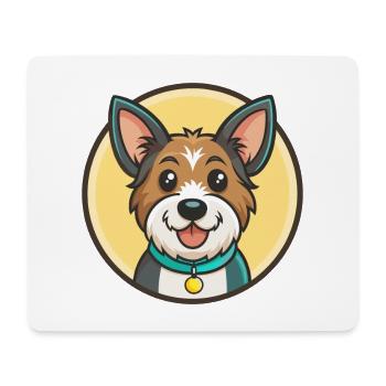 Möwe Terrier Hund Rasse Cartoon Kawaii Clipart Haustier - Mousepad (Querformat) - Weiß - Vorne