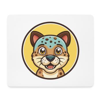 Leopard Cur Dog Breed Funny Cartoon Kawaii Clipart - Mouse Pad (horizontal) - white - Front