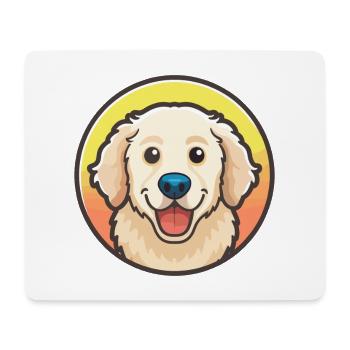 Kuvasz Hongrois Chien Race Dessin Animé Kawaii Clipart - Tapis de souris (format paysage) - blanc - Devant