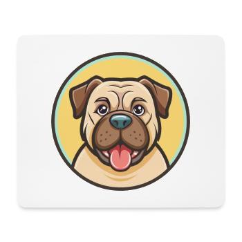 Majorque Mastiff Chien Race Dessin animé Kawaii Clipart - Tapis de souris (format paysage) - blanc - Devant