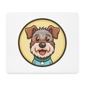 Lucas Terrier Chien Race Dessin animé Kawaii Clipart Animal de compagnie - Tapis de souris (format paysage) - blanc - Devant