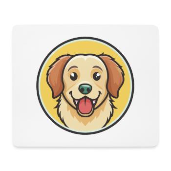 Hovawart Chien Race Coloré Dessin animé Kawaii Clipart - Tapis de souris (format paysage) - blanc - Devant