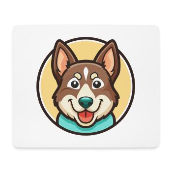Lundehund Chien Race Dessin animé Kawaii Clipart Animal - Tapis de souris (format paysage) - blanc - Devant