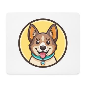 Hygenhund Chien Race Dessin animé Kawaii Clipart Animal - Tapis de souris (format paysage) - blanc - Devant