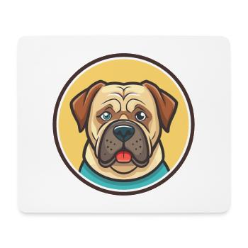 Kurdish Mastiff Dog Breed Cartoon Kawaii Clipart - Mouse Pad (horizontal) - white - Front