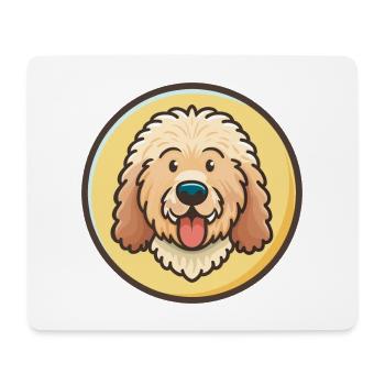 Komondor Chien Race Coloré Dessin Animé Kawaii Clipart - Tapis de souris (format paysage) - blanc - Devant