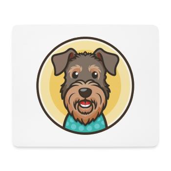 Kerry Blue Terrier Hunderasse Karikatur Kawaii - Mousepad (Querformat) - Weiß - Vorne