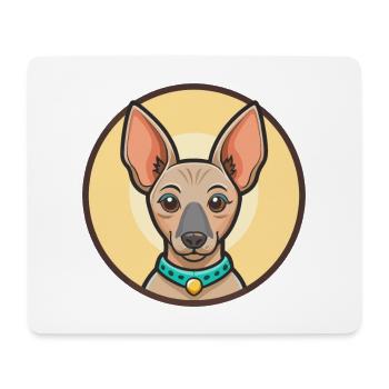 Inca Hairless Dog Breed Cartoon Kawaii Clipart Pet - Mouse Pad (horizontal) - white - Front