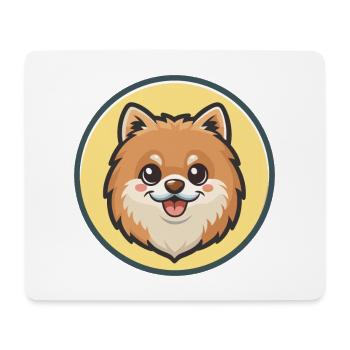 Pommersche Spitz Hunderasse Cartoon Kawaii Clipart - Mousepad (Querformat) - Weiß - Vorne
