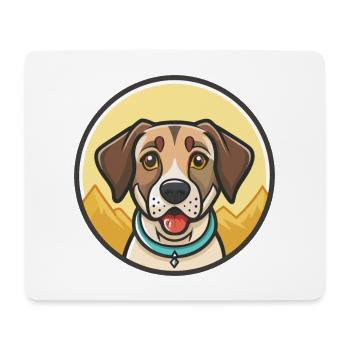 Mountain Cur Dog Breed Cartoon Kawaii Clipart Pet - Mouse Pad (horizontal) - white - Front