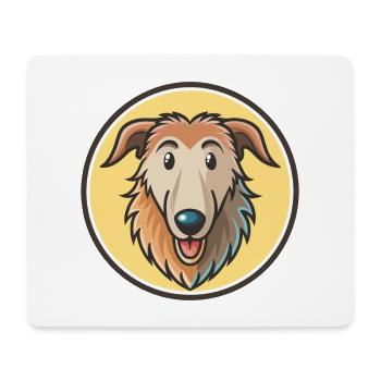 Pampas Deerhound Dog Breed Cartoon Kawaii Clipart - Mouse Pad (horizontal) - white - Front