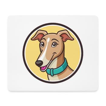 Polnischer Windhund, Hunderasse, Cartoon, Kawaii Clipart - Mousepad (Querformat) - Weiß - Vorne