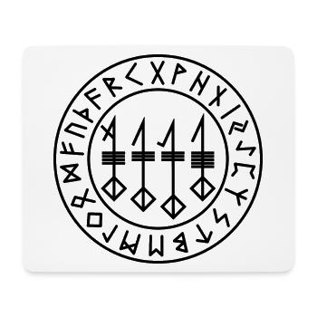 Sceau des runes de Svefnthorn - Tapis de souris (format paysage) - blanc - Devant