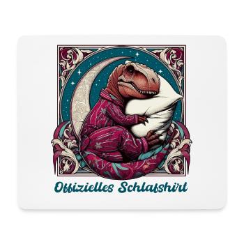 T-Rex Schlafen Offizielles Schlafshirt Geschenk - Mousepad (Querformat) - Weiß - Vorne