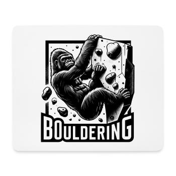 Bouldering Gorilla Silverback Cadeau - Tapis de souris (format paysage) - blanc - Devant