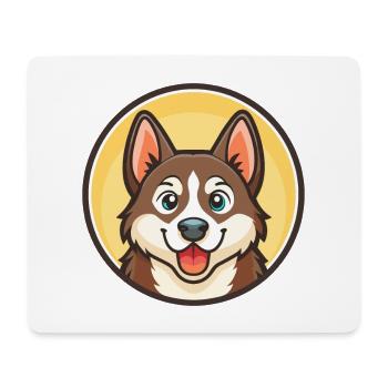 Russian European Laika Dog Breed Cartoon Kawaii - Mouse Pad (horizontal) - white - Front