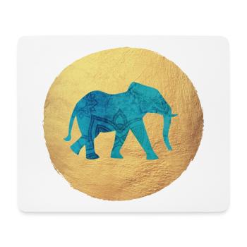 Yoga Kreis Elefant Luxus Yogi Indien Meditation om - Mousepad (Querformat) - Weiß - Vorne