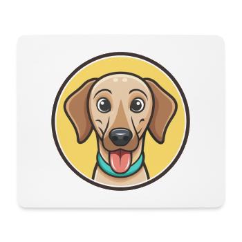Sloughi Dog Breed Cartoon Character Kawaii Clipart - Mouse Pad (horizontal) - white - Front