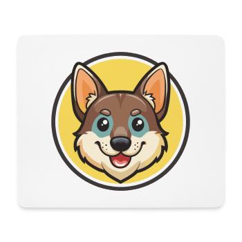 Suédois Vallhund Chien Race Dessin animé Kawaii Clipart - Tapis de souris (format paysage) - blanc - Devant