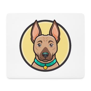Thai Ridgeback Hund Rasse Cartoon Kawaii Clipart - Mousepad (Querformat) - Weiß - Vorne