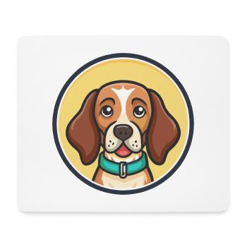 Styrian Coarse Haired Hound Dog Breed Cartoon Pet - Mouse Pad (horizontal) - white - Front