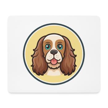 Sussex Spaniel Dog Breed Cartoon Kawaii Clipart - Mouse Pad (horizontal) - white - Front