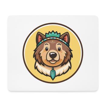Tahltan Bear Dog Breed Cartoon Kawaii Clipart Pet - Mouse Pad (horizontal) - white - Front