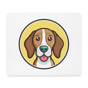 Welsh Hound Dog Breed Funny Cartoon Kawaii Clipart - Mouse Pad (horizontal) - white - Front