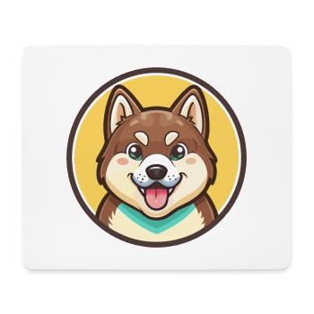 Yakoutie Laïka Chien Race Dessin animé Kawaii Clipart - Tapis de souris (format paysage) - blanc - Devant