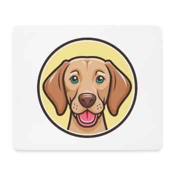 Vizsla chien race dessin animé Kawaii Clipart animal de compagnie - Tapis de souris (format paysage) - blanc - Devant