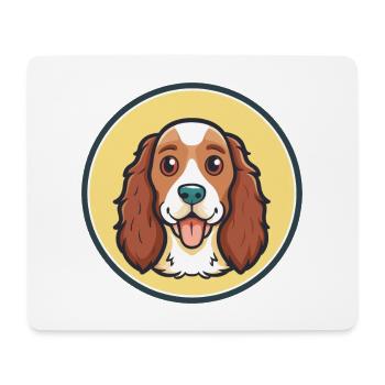 Welsh Springer Spaniel Dog Breed Cartoon Kawaii - Mouse Pad (horizontal) - white - Front