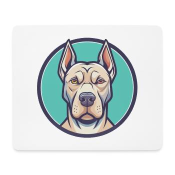Argentino Chien Race Dessin Animé Kawaii Clipart Animal - Tapis de souris (format paysage) - blanc - Devant