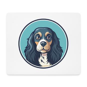 Blue Picardy Spaniel Dog Breed Cartoon Kawaii Pet - Mouse Pad (horizontal) - white - Front