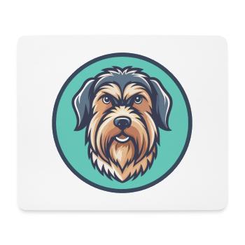Brikett Griffon Vendeen Hunderasse Karikatur Kawaii - Mousepad (Querformat) - Weiß - Vorne