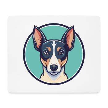 Terrier brésilien chien race dessin animé Kawaii Clipart - Tapis de souris (format paysage) - blanc - Devant