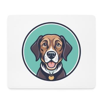 Broholmer chien race dessin animé Kawaii Clipart Animal - Tapis de souris (format paysage) - blanc - Devant