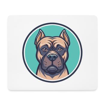 Cane Corso Chien Race Dessin animé Kawaii Clipart Animal - Tapis de souris (format paysage) - blanc - Devant