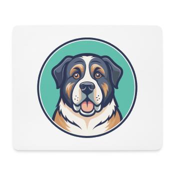 Chien de berger d’Asie centrale Race Dessin animé Kawaii - Tapis de souris (format paysage) - blanc - Devant