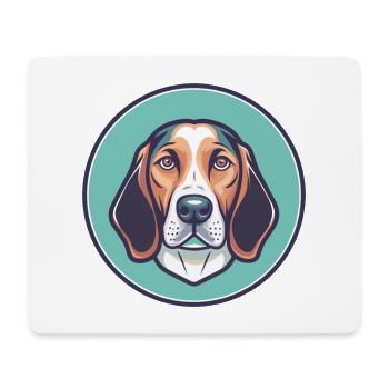 Colombien Fino Hound Chien Race Dessin Animé Kawaii Pet - Tapis de souris (format paysage) - blanc - Devant